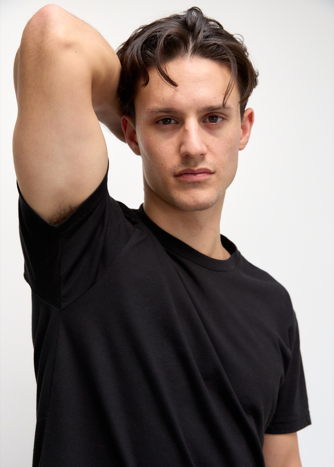 Editorial portrait of Teagan Lawrence Jarvis in a black shirt